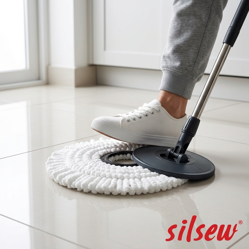 Silsew 360° Döner Mop Yedek Bezi – Yüksek Emici Mikrofiber Yedek Başlık